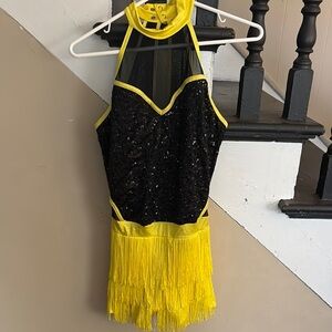Weissman Yellow and Black Dance Costume